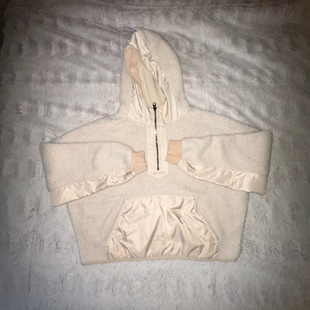 Cozy Cream Sherpa Pullover Hoodie, H&M